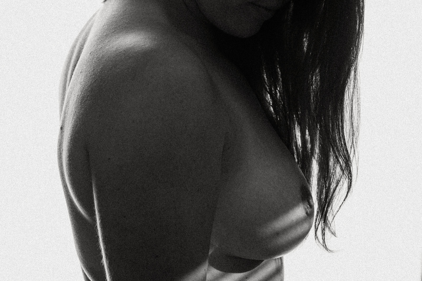 fine art nude image of woman's breast